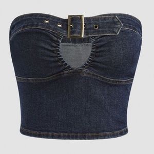 Y2k Denim Tube Top